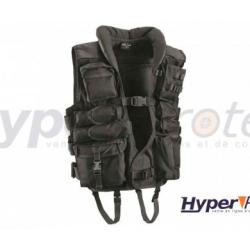 Gilet assaut noir multi poches pour airsoft - Noir