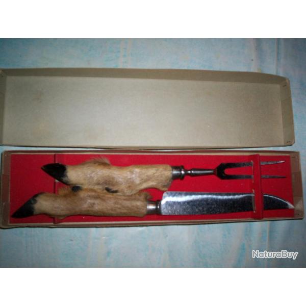 Service  viande typique anne 60-70 pieds de chevreuil