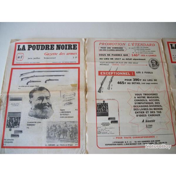 LES 5 PREMIERS NUMEROS DE LA GAZETTE DES ARMES