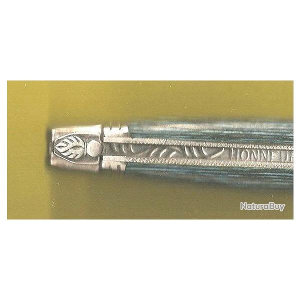 LAGUIOLE GENDARMERIE -forg�- Couteau GRAV� GRATUIT � votre nom +�tui cuir ceinture