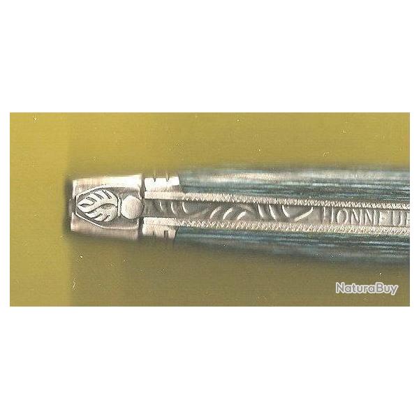 LAGUIOLE GENDARMERIE -forg�- Couteau GRAV� GRATUIT � votre nom +�tui cuir ceinture