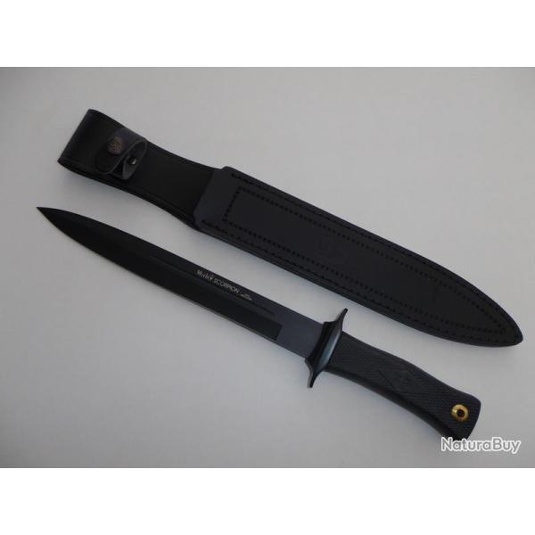 Magnifique POIGNARD MUELA ( Mod. ESCORP  Lame Noire ) avec son tui Cuir
