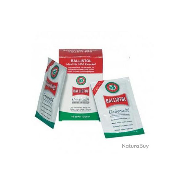 Bote de 10 lingettes huile universelle - Ballistol
