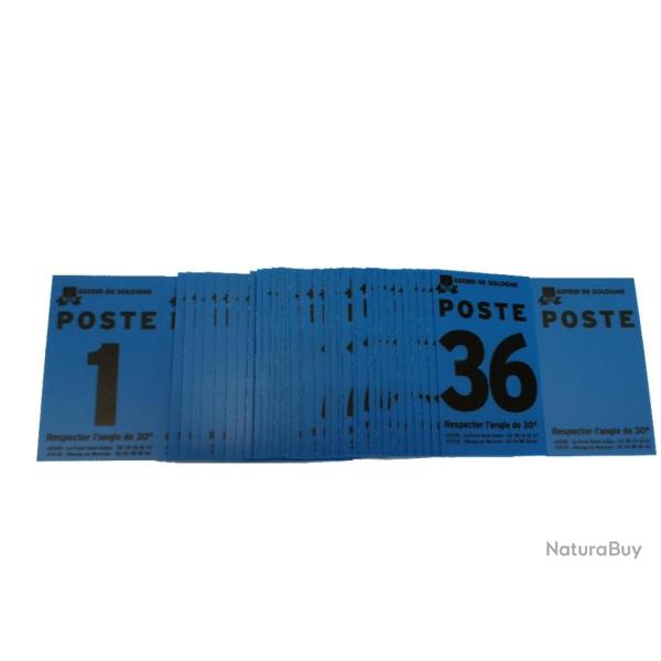 Num�ro de poste bleu de 1 � 36 + 3 vierges