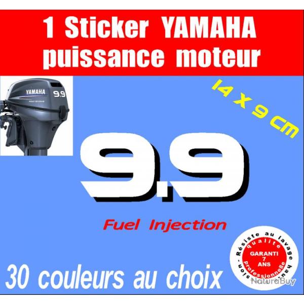 1 sticker YAMAHA ref 9.9 serie 2 moteur hors bord in bord bateau barque jet ski