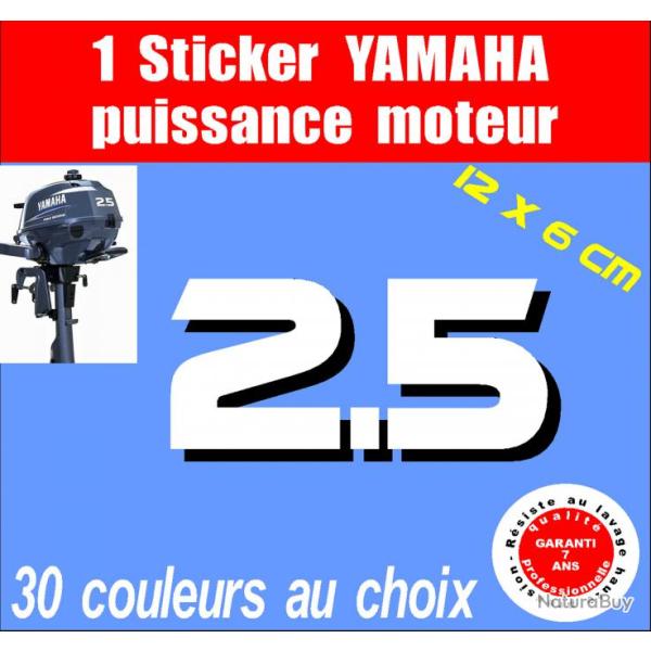 1 sticker YAMAHA ref 2.5 serie 2 moteur hors bord in bord bateau barque jet ski