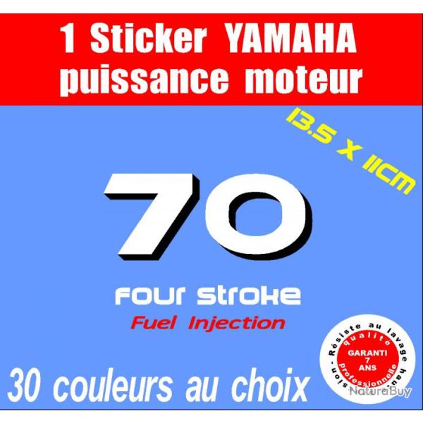 1 sticker YAMAHA ref 70 serie 2 moteur hors bord in bord bateau barque jet ski