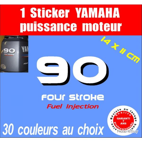 1 sticker YAMAHA ref 90 serie 2 moteur hors bord in bord bateau barque jet ski
