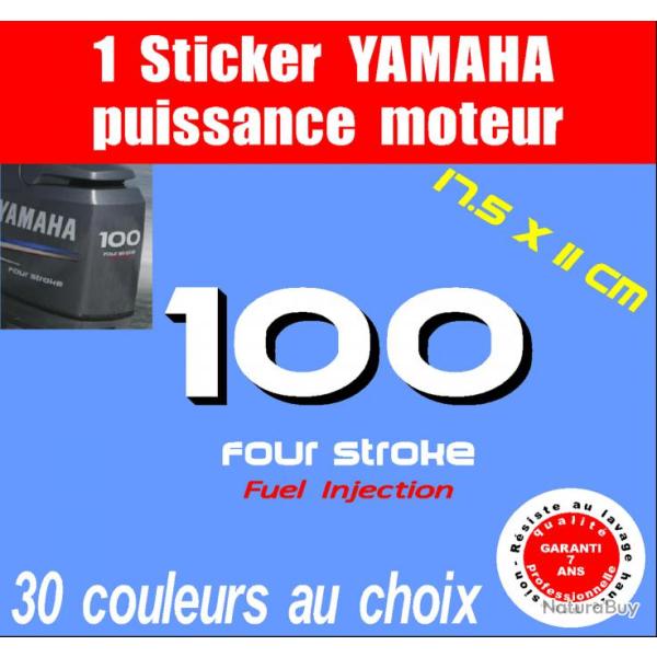 1 sticker YAMAHA 100 cv serie 2 moteur hors bord in bord bateau barque jet ski