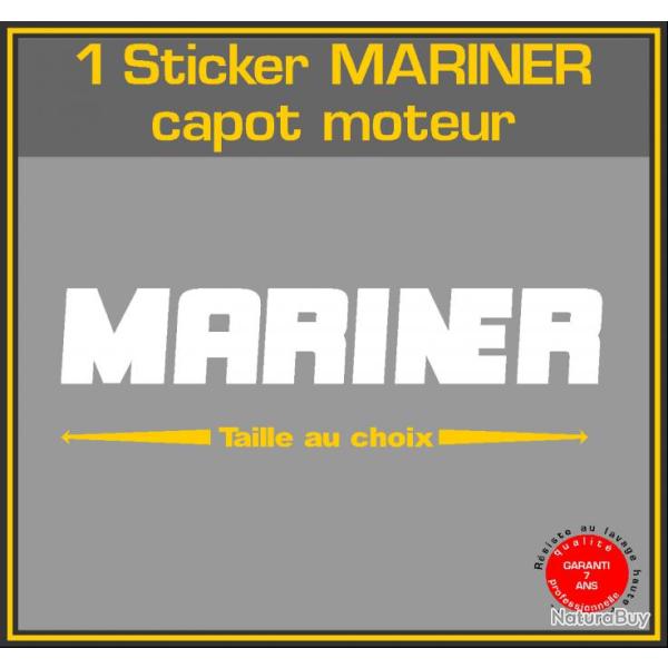 1 sticker MARINER serie 2 ref 4 moteur hors bord in bord bateau barque jet ski