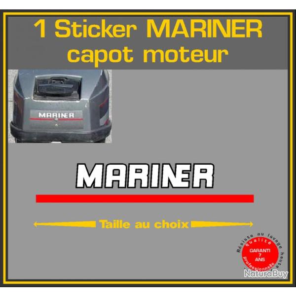 1 sticker MARINER capot moteur srie 2 ref 2 hors bord bateau barque pche