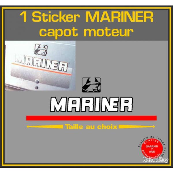 1 sticker MARINER capot moteur srie 2 ref 3 hors bord bateau barque pche