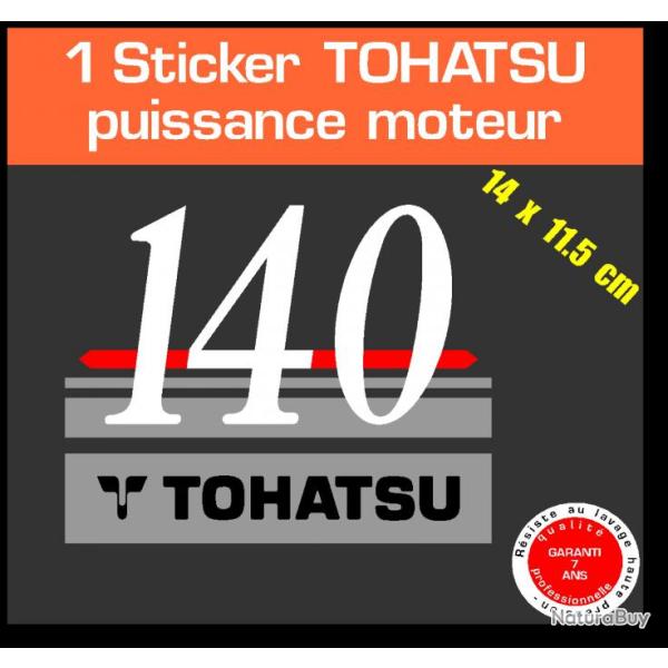 1 sticker TOHATSU 140 cv serie 1 moteur hors bord in bord bateau barque jet ski