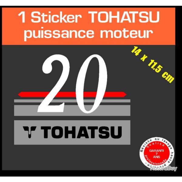 1 sticker TOHATSU 20 cv serie 1 moteur hors bord in bord bateau barque jet ski