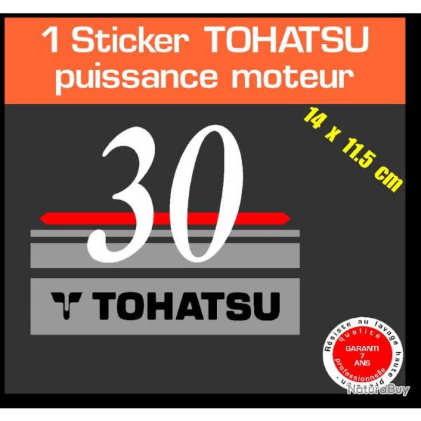 1 sticker TOHATSU 30 cv serie 1 moteur hors bord in bord bateau barque jet ski