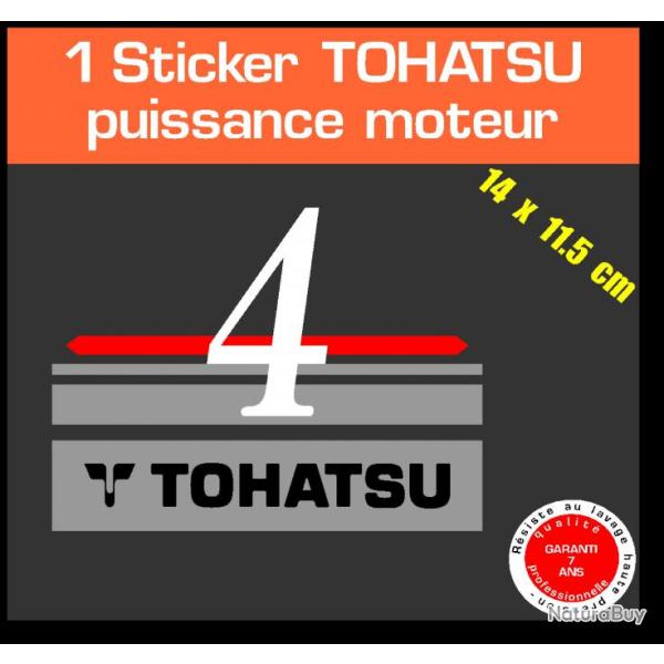 1 sticker TOHATSU 4 cv serie 1 moteur hors bord in bord bateau barque jet ski
