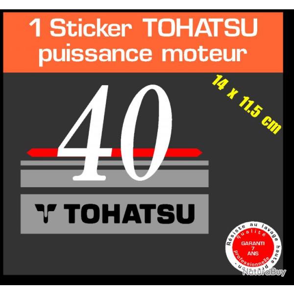 1 sticker TOHATSU 40 cv serie 1 moteur hors bord in bord bateau barque jet ski