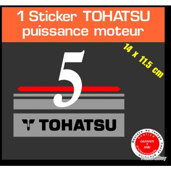 1 sticker TOHATSU 5 cv serie 1 moteur hors bord in bord bateau barque jet ski