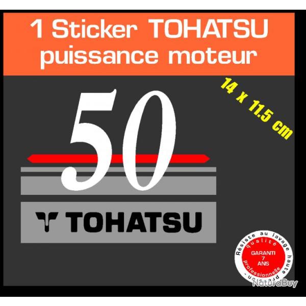 1 sticker TOHATSU 50 cv serie 1 moteur hors bord in bord bateau barque jet ski