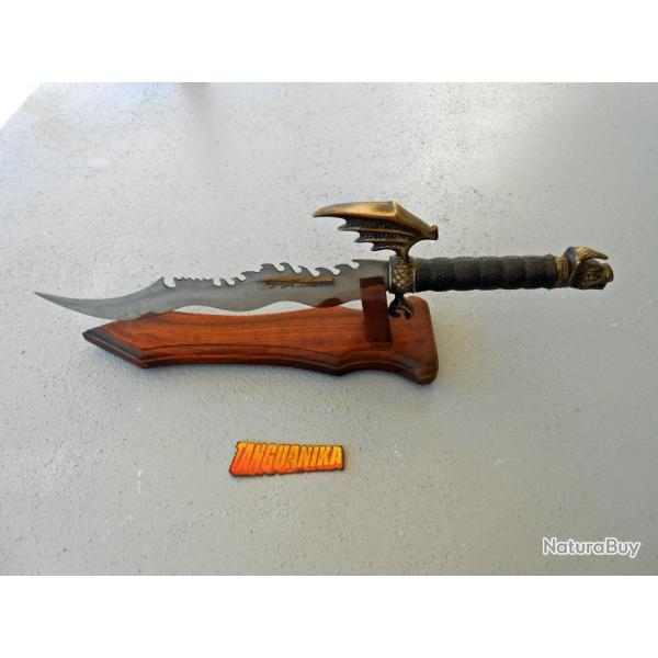 COUTEAU LEOPARD MODERNE AVEC SUPPORT  POUR COLLECTION