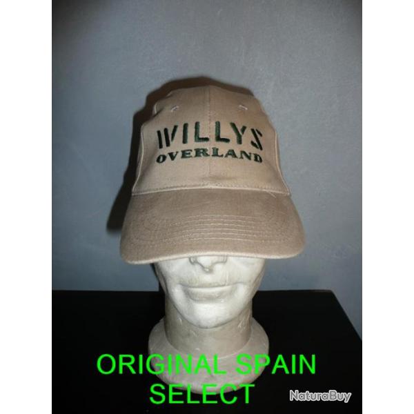Casquette JEEP WILLYS OVERLAND beige ( MB MA GPA SAS 4X4 M201 WW2 USA NORMANDIE