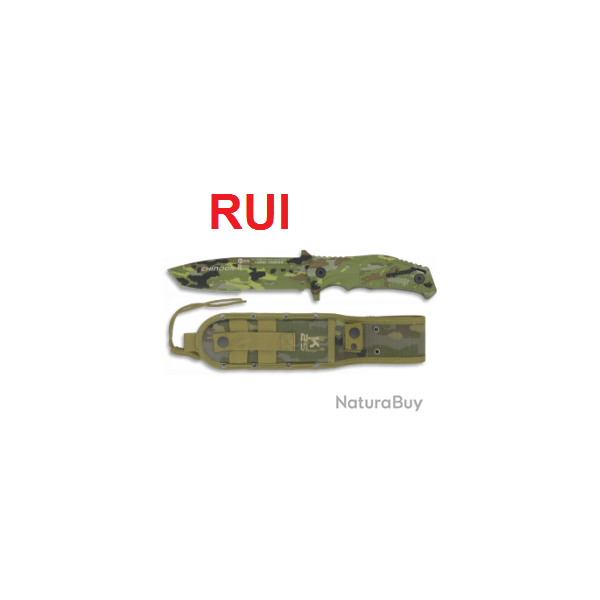Poignard  TACTICAL ( CHINOOK II ) Vert Camo avec Etui pour ceinture