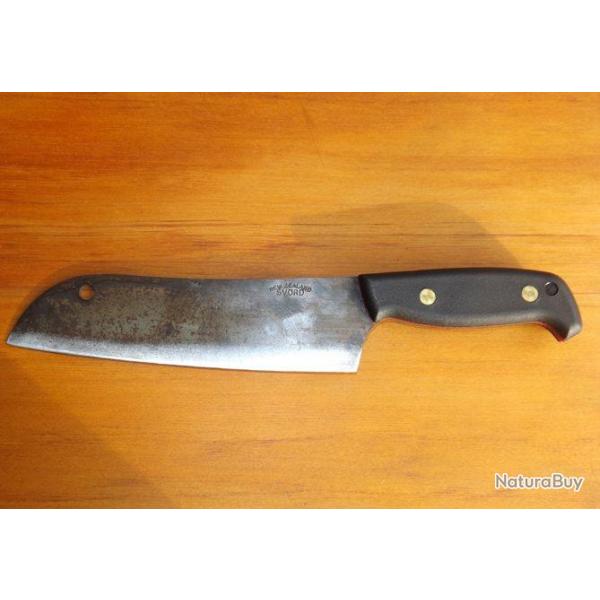 Couteau Bushcraft Svord Santoku Acier Carbone Manche Polycarbonate Made In New Zealand SVSKU