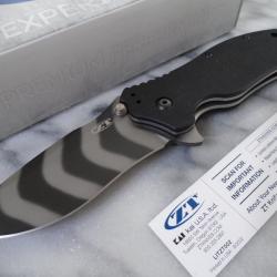 Couteau ZERO TOLERANCE Tiger Ouverture Assist&eacute;e Acier S30V Manche G-10 ZT Made In USA ZT0350TS
