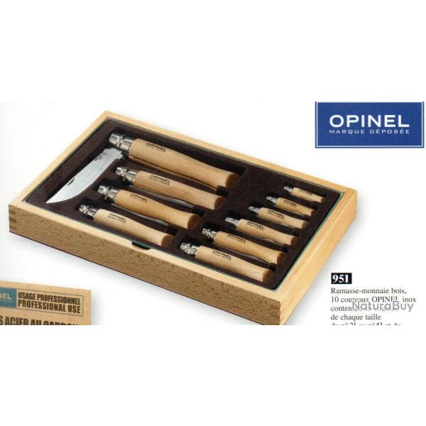 Ramasse monnaie COLLECTOR inox 10 OPINEL dont 4 � votre Pr�nom