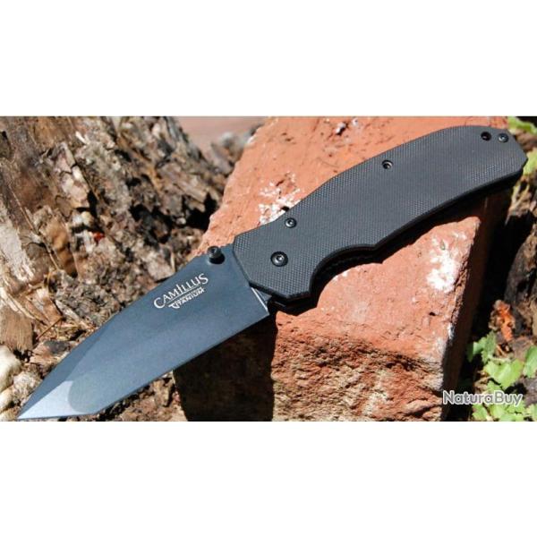 COUTEAU de Combat Camillus 8.25 Ti Folding Knife Acier VG10 Manche G10 CM18672