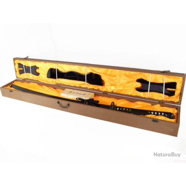 KATANA  Lame MARU  Noir en coffret bois