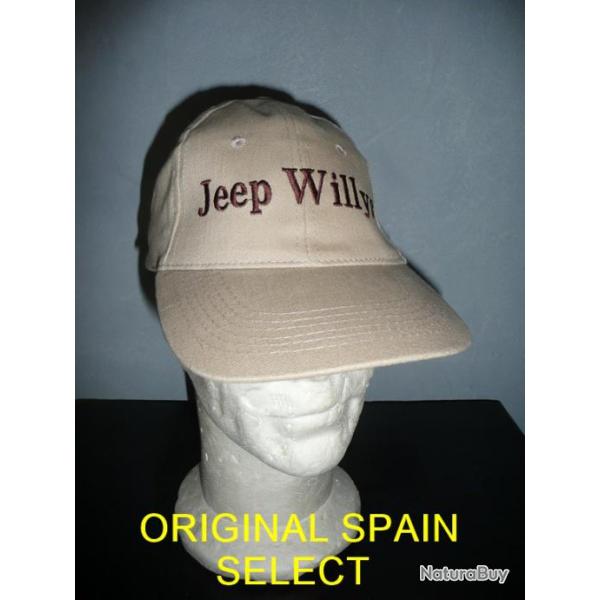 Casquette JEEP WILLYS beige ( WILLYS FORD MB MA GPA SAS 4X4 M201 WW2 USA NORMANDIE WWII