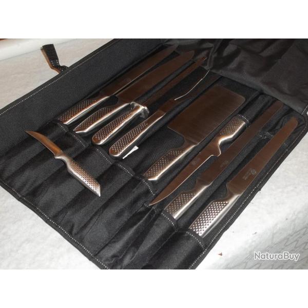ETUI DE 9 COUTEAUX PROFESSIONNELS CUISINIERS