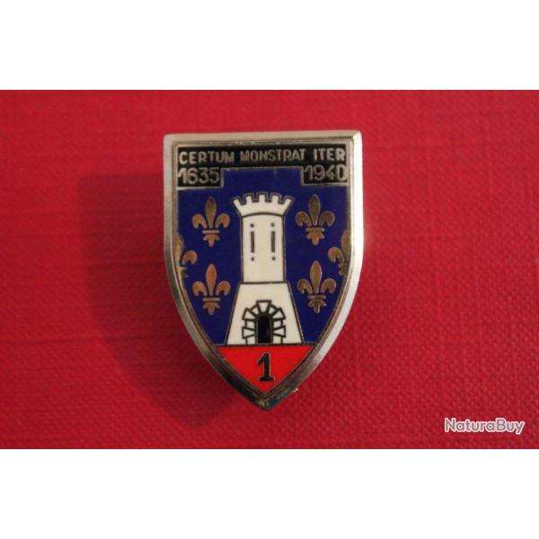 INSIGNE 1 er CUIRASSIERS (DELSART) DISSOUS EN 1999