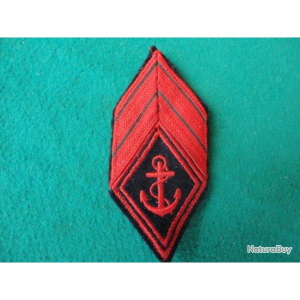 Insigne grade tissu infanterie de Marine Caporal engag�.