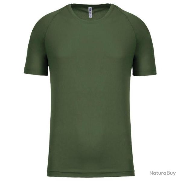 Tee shirt respirant � sechage rapide olive