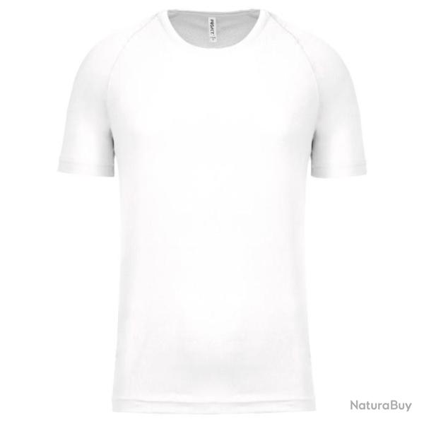 Tee shirt respirant � sechage rapide blanc