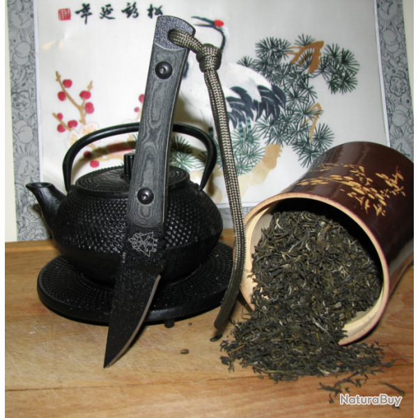 Couteau de Survie Tops Scalpel Acier Carbone 1095 Manche Micarta Etui Kydex Made In USA TPSS07