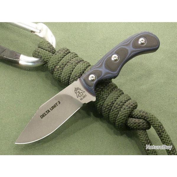 Couteau De Survie Tops Delta Unit 3 Acier Carbone 1095 Tops Knives Made In USA TPDEUT03