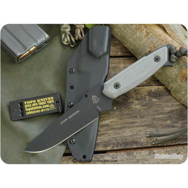 Couteau De Survie Tops Dawn Warrior Acier Carbone 1095 Tops Knives Made In USA TP33