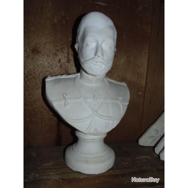 BUSTE EN PLATRE TSAR NICOLAS II RUSSIE 14-18 1914-1918 1�re GM