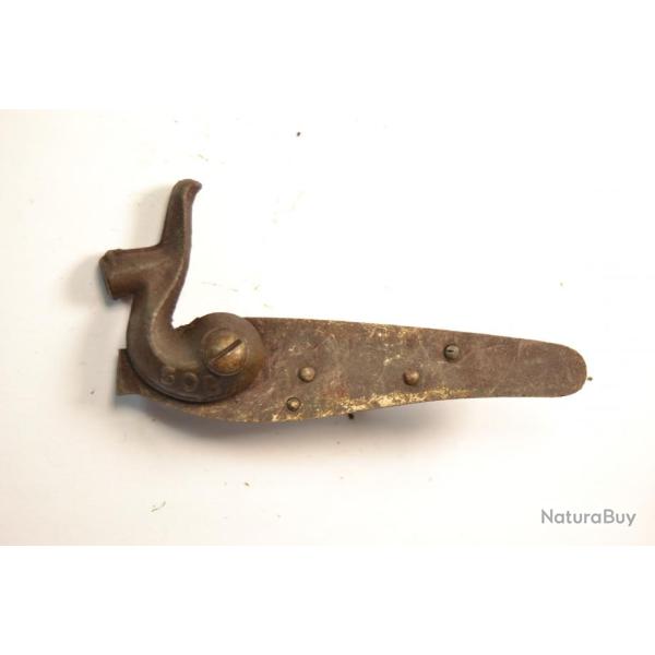 Platine de fusil / pistolet a chien style 19eme Si�cle, pi�ce de collection