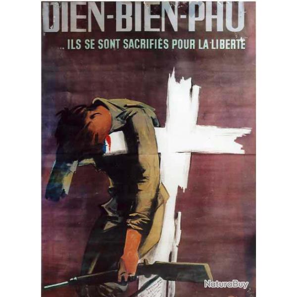 AFFICHE MILITAIRE DIEN-BIEN-PHU 50cm X 70cm 9,90� !!!!!!!!!