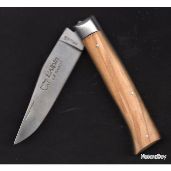 ALPIN d'ARTISAN Couteau OLIVIER   TES INITIALES  GRATOS