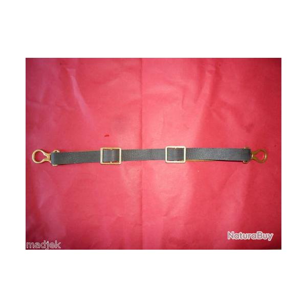 Casque � Pointe: Jugulaire cuir et laiton pour mod.1895