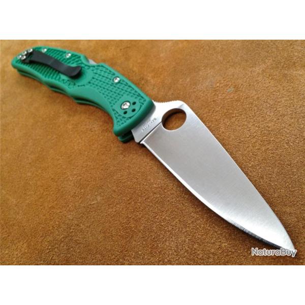 Couteau Spyderco Endura 4 Green Acier VG-10 Manche FRN Made In Japan SC10FPGR