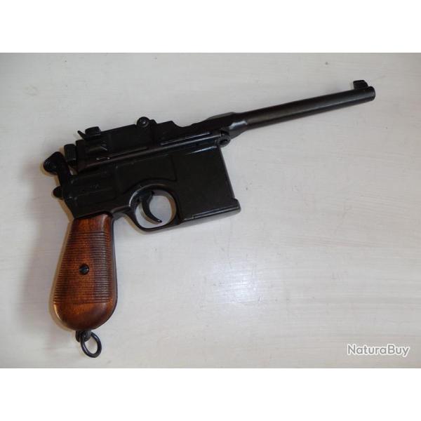 R�plique  du Pistolet Historique MAUSER  1996 crosse Bois Clair