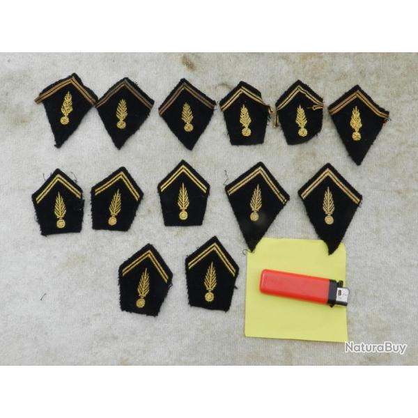 LOT 13 TRES ANCIENNES PATTES COLLET GENDARMERIE MOBILE