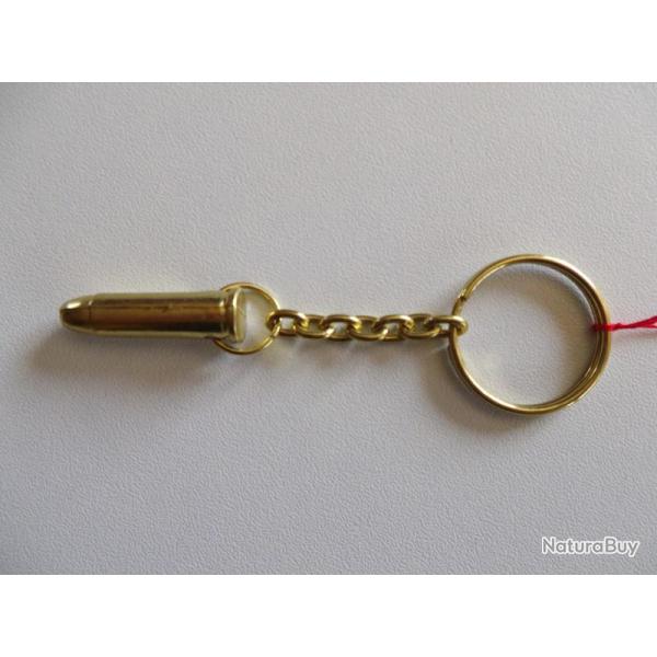 Porte cls Balle  couleur laiton sur chaine