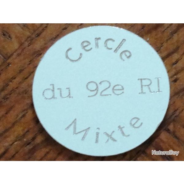 JETON CERCLE MIXTE DU 92RI